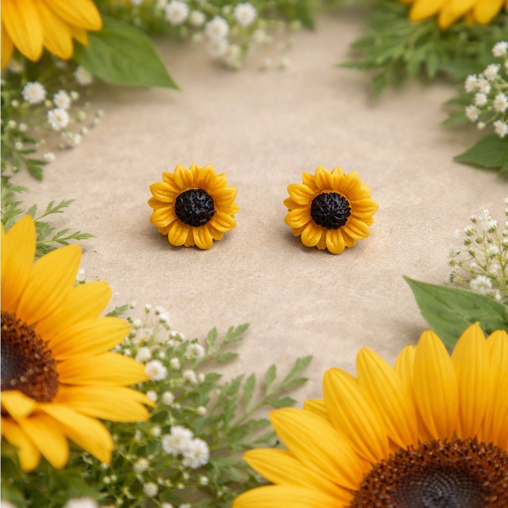 Sunflower Stud Earrings